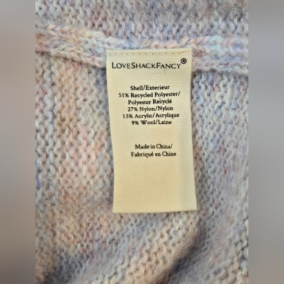 NWT $445 LoveShackFancy Luellan Pullover Sweater Sunset Dream Sequin US M - Picture 10 of 13